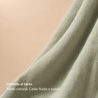 Pantalón de efecto lino con cintura elástica y pierna ancha