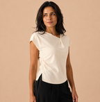 Blusa blanca asimétrica